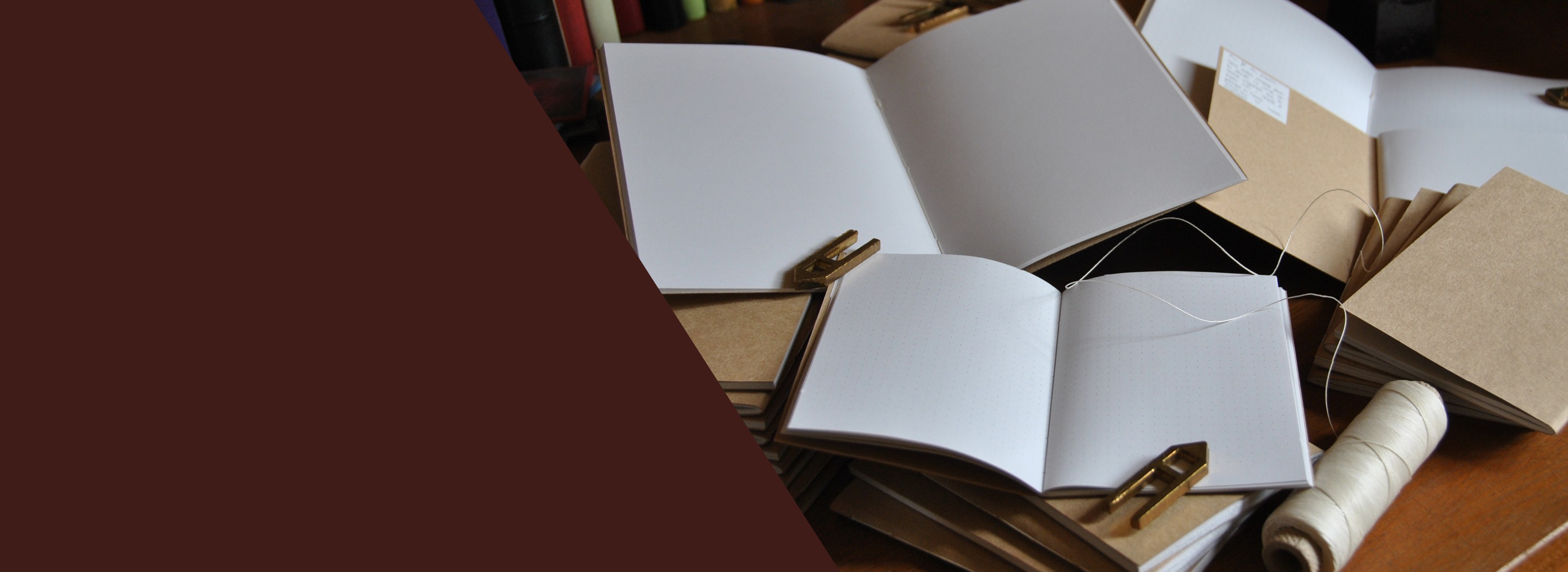 carnets de notes fait main en papier recyclé